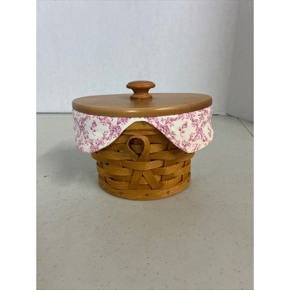 Longaberger 2007 Horizon of Hope Basket Lid Liner Protector Pink Ribbon‎ USA